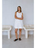 Chalk White Linen Mini Dress