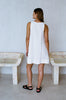 Chalk White Linen Mini Dress