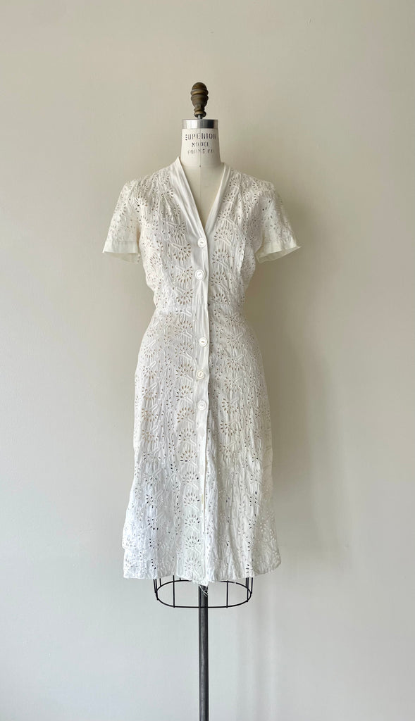 Eyelet Floral Dress | 1940s