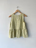 Chartreuse Gingham Top