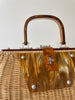 Lacquered Wicker Handbag | 1950s