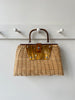 Lacquered Wicker Handbag | 1950s