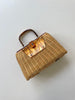 Lacquered Wicker Handbag | 1950s