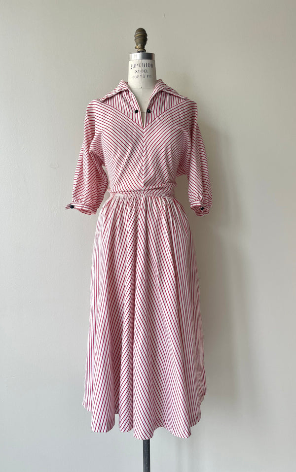 Nautical Stripe Dress | 1950s