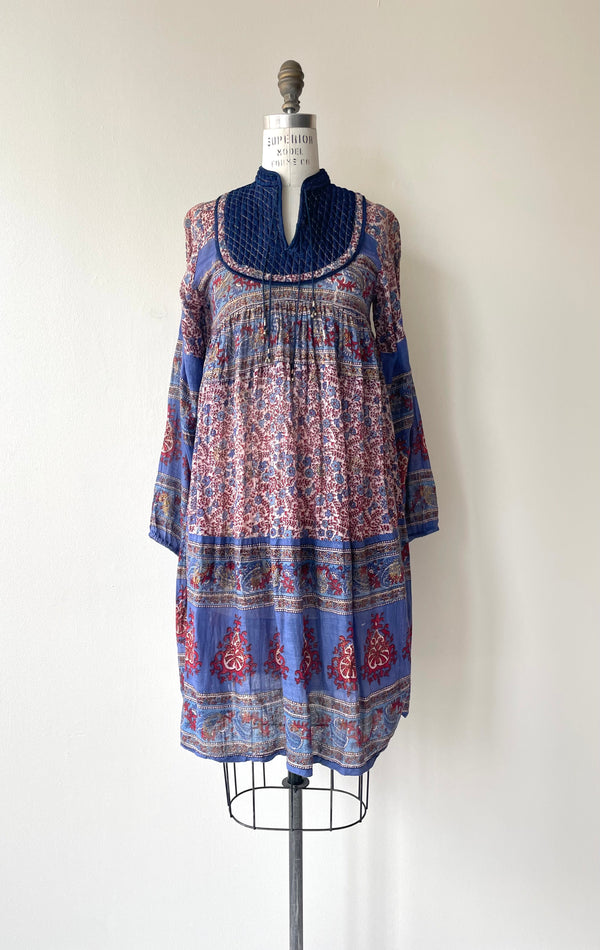 Quilted Indian Cotton Dress | 1970s