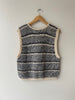 Variegated Wool Knit Vest
