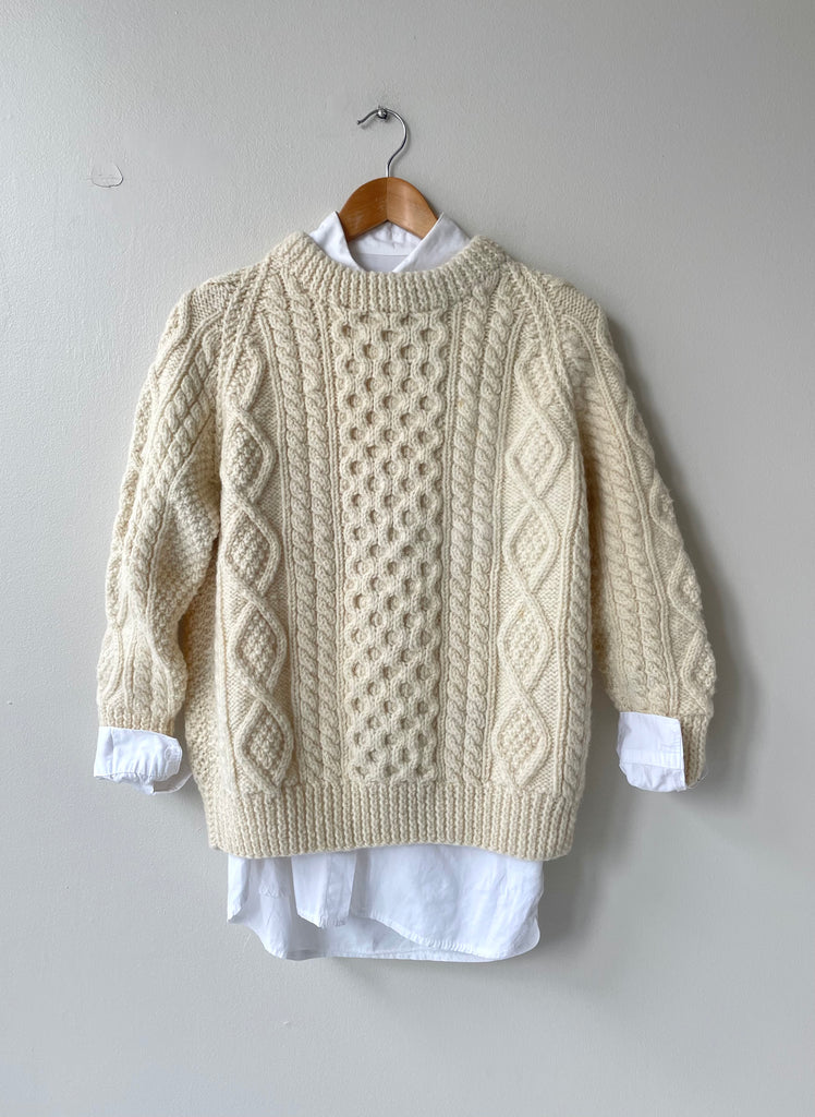 Classic Wool Fisherman Sweater