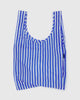 BAGGU Reusable Tote | Painted Blue Stripes