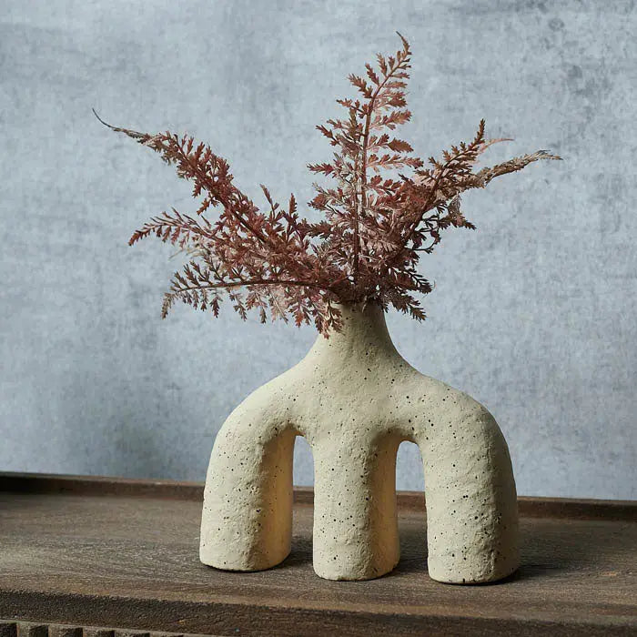 Twin Arch Cement Vase Scuplture