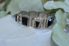 Vintage 1950s Mexican Silver & Onyx Bracelet