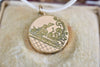 Victorian Engraved Village Locket Necklace