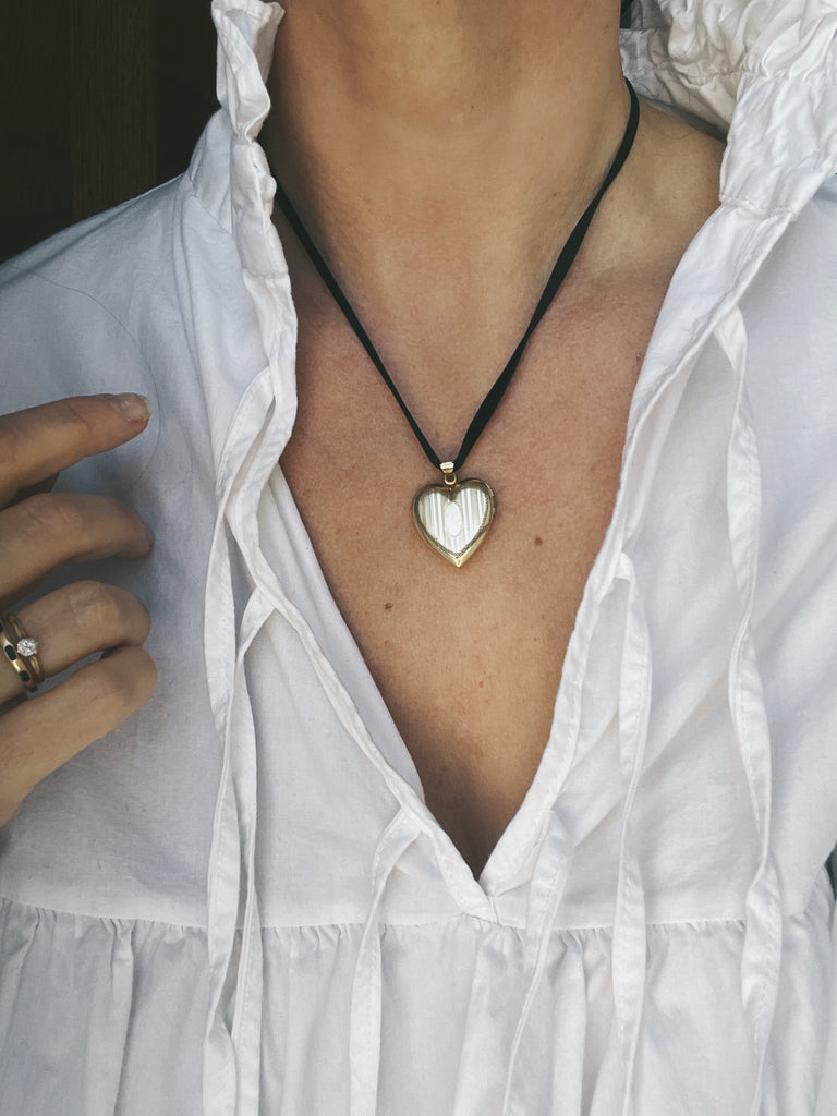 Vintage Engraved Heart Locket