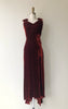 Sanguine Silk Velvet Dress | 1930s