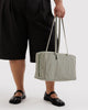 BAGGU Medium Bowler Bag | Sage Stripe