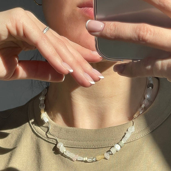 Mixed Media Necklace | Sea & Pattern