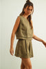 Stitch Trim Linen Top