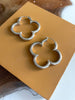 Quatrefoil Sterling Hoops