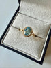 Vintage 10K Gold Blue Topaz Ring