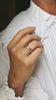 10K Coral & Seed Pearl Ring