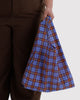 BAGGU Reusable Tote | Blue Tartan