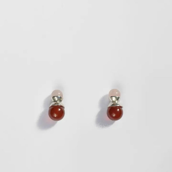 Klee Studs in Carnelian | Tiro Tiro