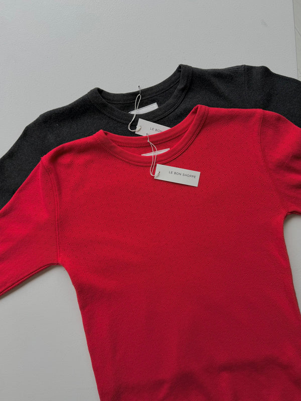 Pointelle Fundamental Tee | Le Bon Shoppe