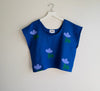Blue Flower Linen Top | Joolee