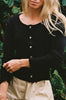 Organic Baby Rib Cardigan | Black