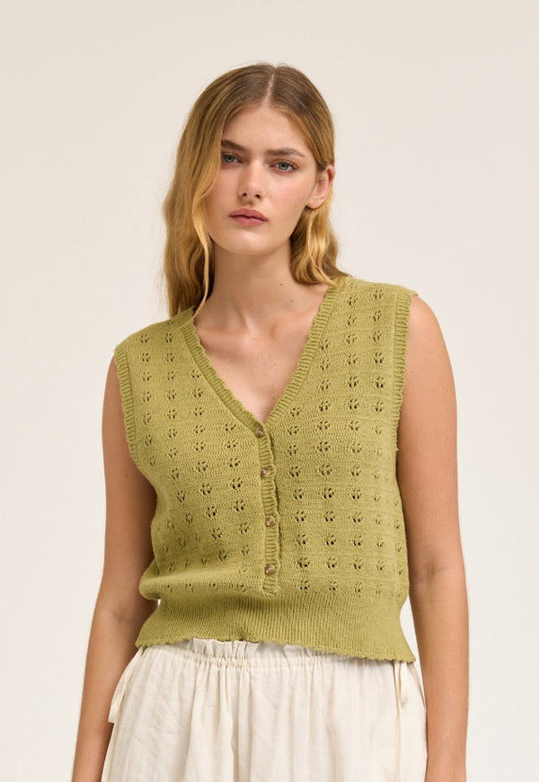 Luze Pointelle Sweater