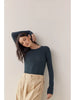 Wool & Tencel Knit Top