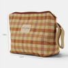 Gingham Jacquard Makeup Bag | De La Mur