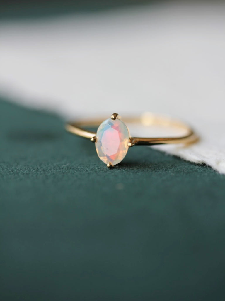 Ava Opal Ring | Little Gold