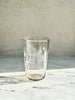 Handblown Etched Tall Glass