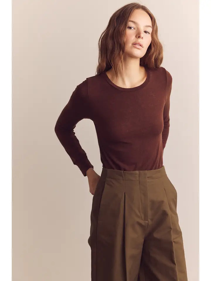 Wool & Tencel Knit Top