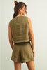Stitch Trim Linen Shorts