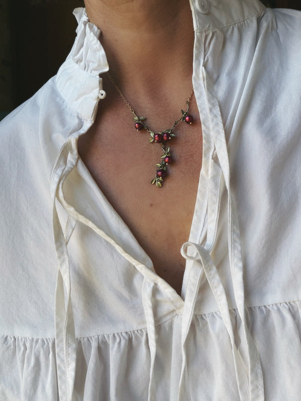 Cranberry Drop Necklace