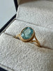 Vintage 10K Gold Blue Topaz Ring