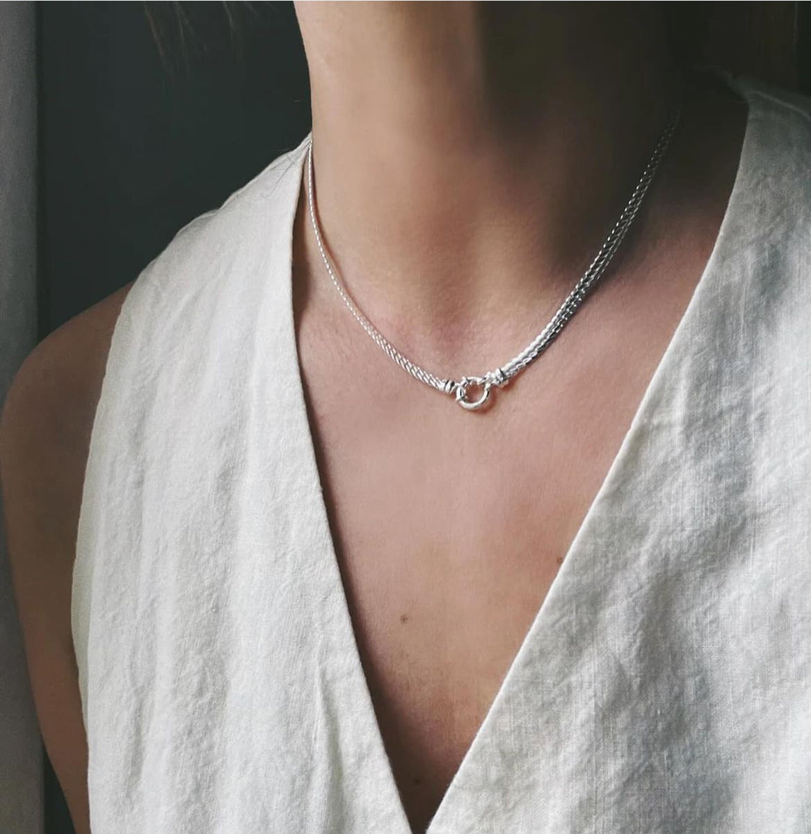 【HYERES LOR】25SS★ Nova Silver Necklace HYERES LOR】25SS☆ Nova Silver Necklace
