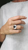 Modernist Sterling & Amethyst Ring