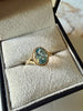 Vintage 10K Gold Blue Topaz Ring