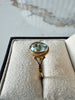 Vintage 10K Gold Blue Topaz Ring