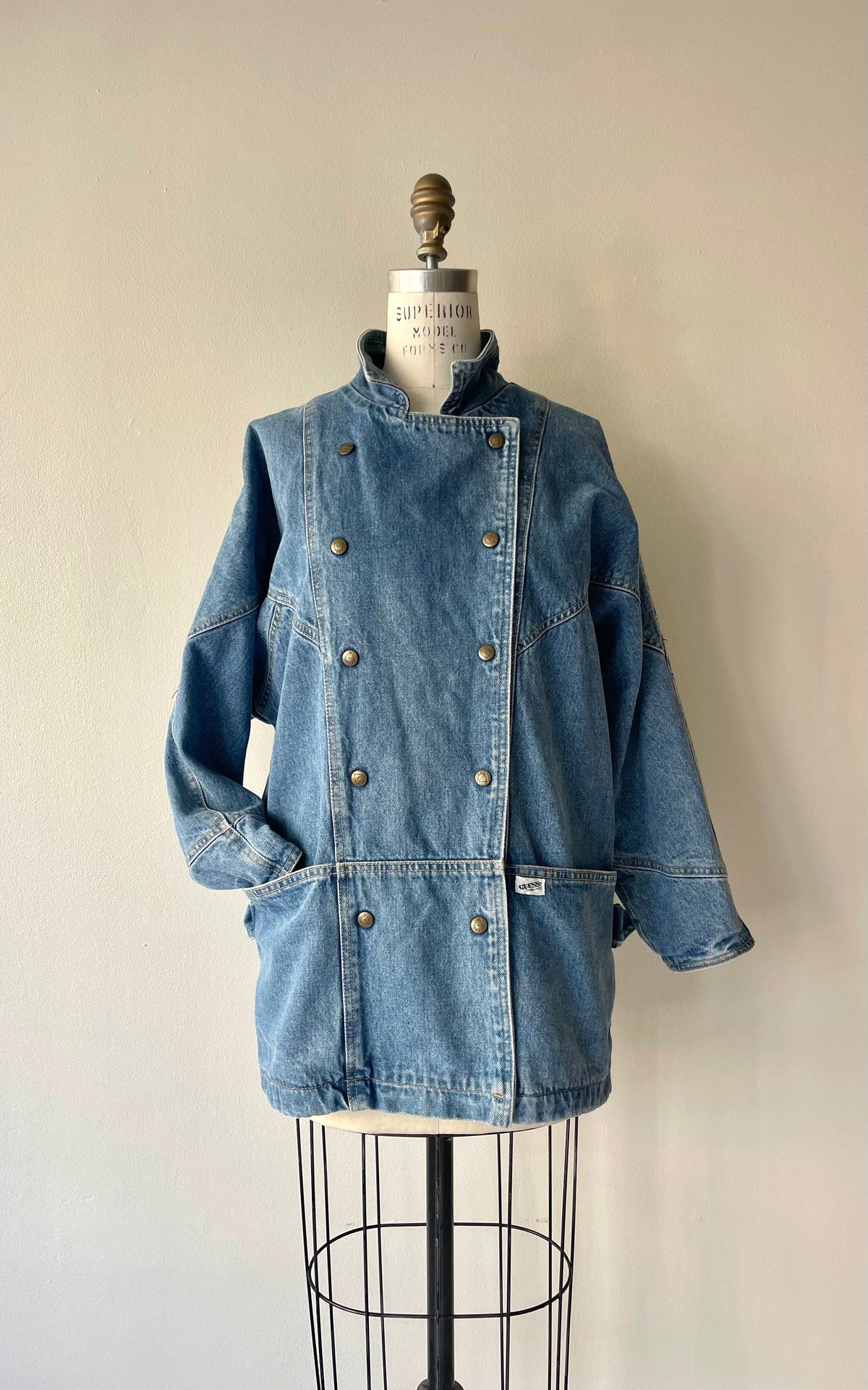 ジャケット・アウター OLD GUESS Half Zip Anorak denime y2k Guess Men's M Half Zip Anorak Jacket Windbreaker Mens Made