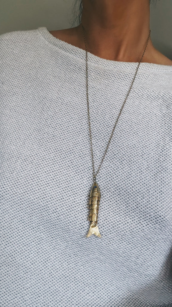 Blue Eyed Fish Necklace
