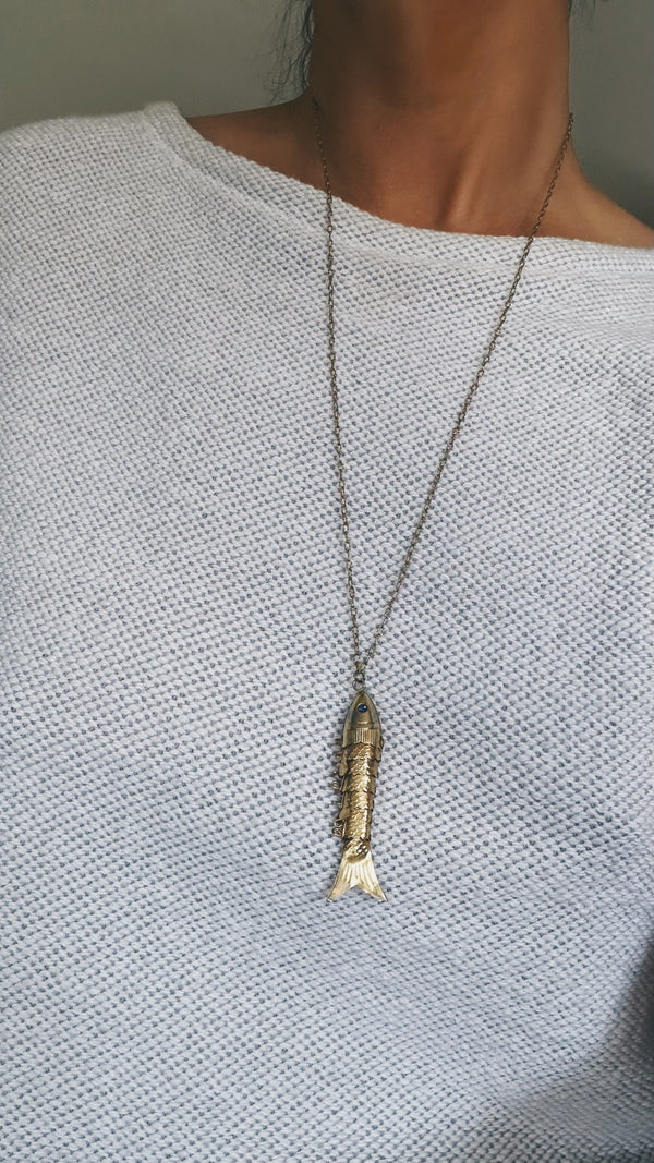 Blue Eyed Fish Necklace