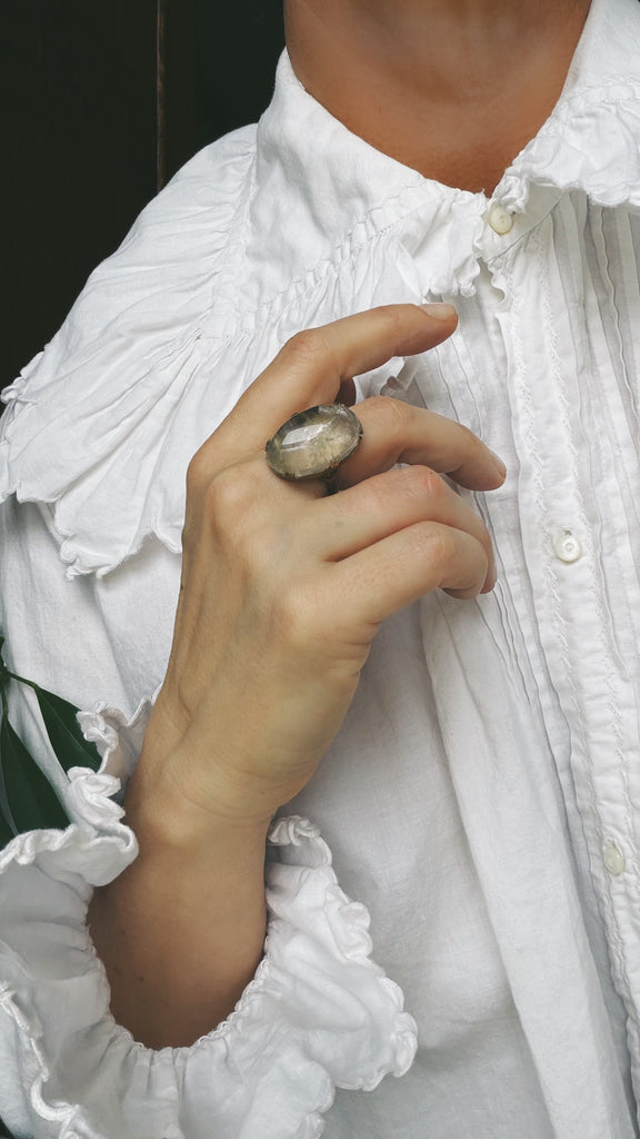 Antique Rutilated Quartz Ring | 1920s