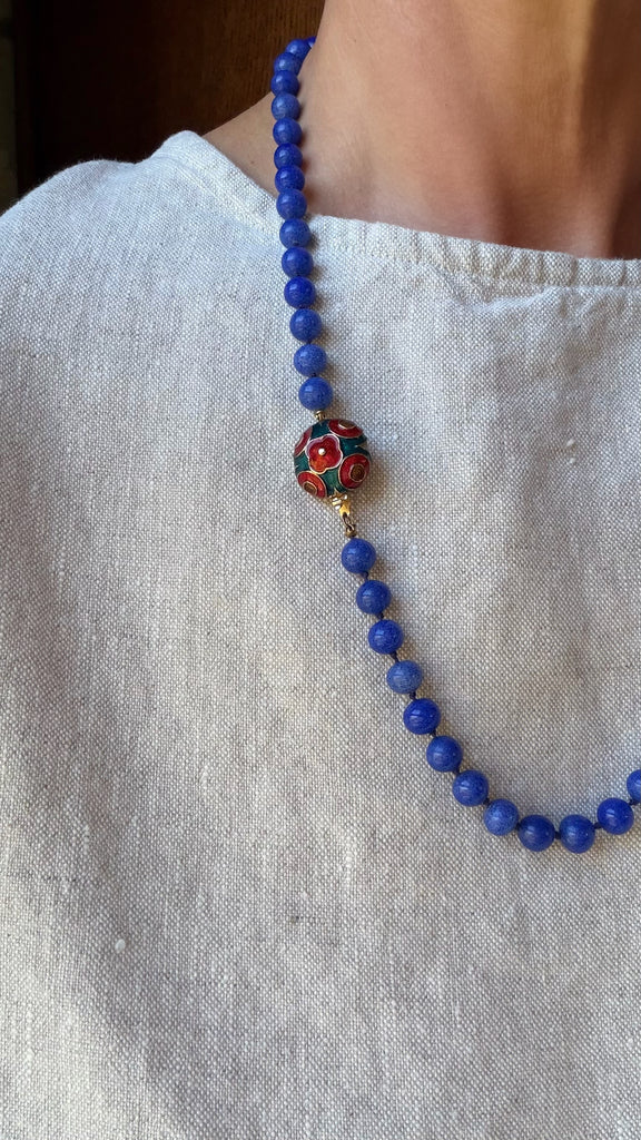 Handknotted Silk Lapis Necklace