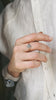 Antique 15K Aquamarine & Pearl Ring