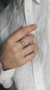 Antique 15K Aquamarine & Pearl Ring