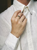 Vintage 9K Gold & Green Agate Ring