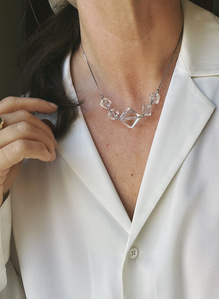 Lucite Cube Necklace | 1930s